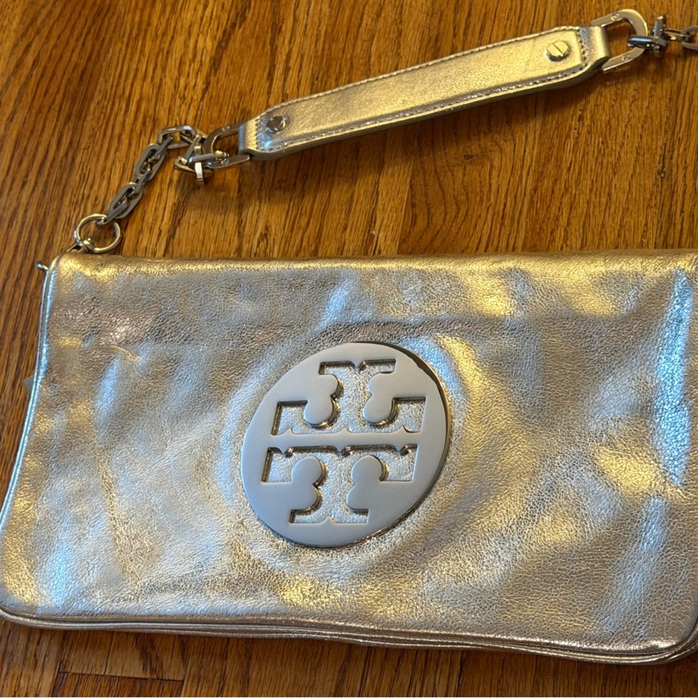 Tory Burch Shimmering Gold Clutch
